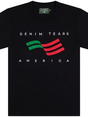 Denim Tears America Graphic T-Shirt - Black